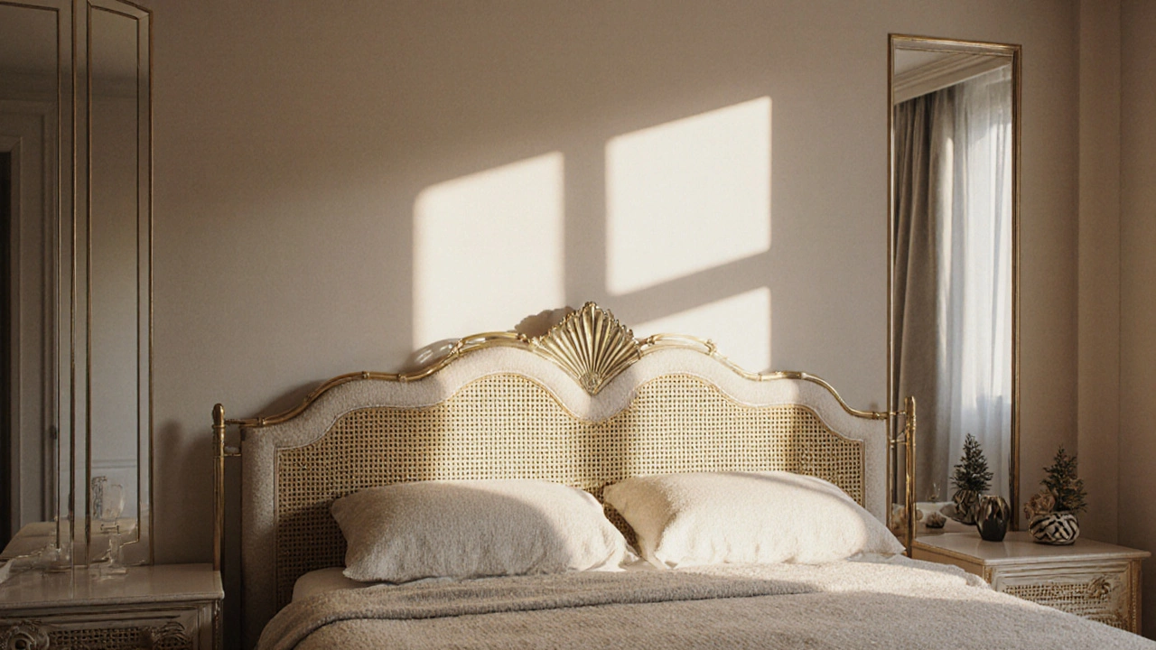 Art Deco ložnice: jak vybrat čelo postele s zlatými detaily a dosáhnout luxusního vzhledu