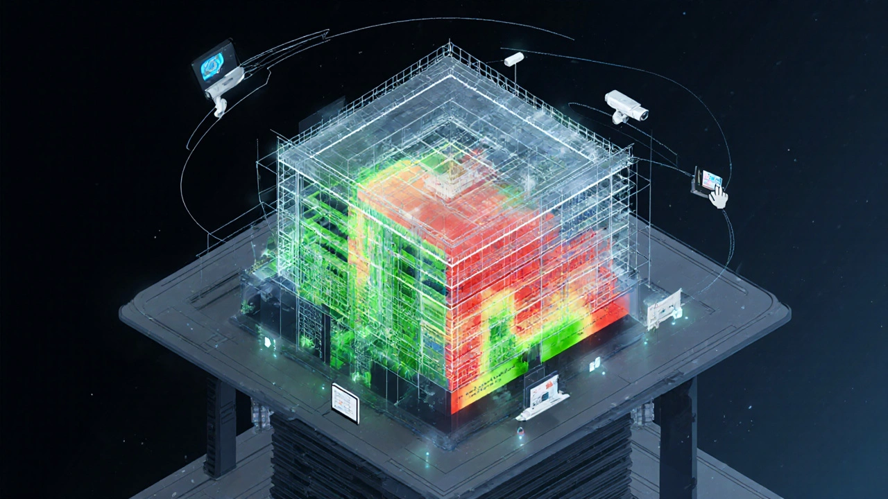 Digitální dvojčete budovy zobrazuje odchylky průběhu rekonstrukce v reálném čase.