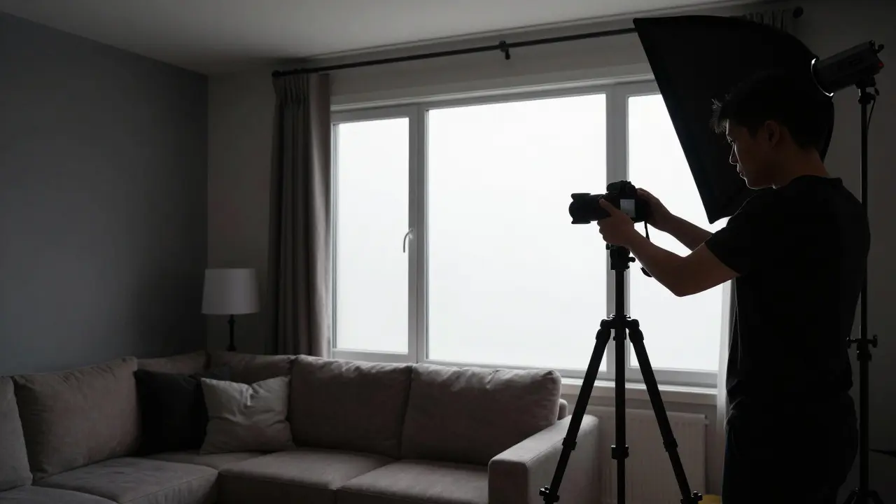 Profesionální fotografie nemovitosti s měkkým umělým osvětlením