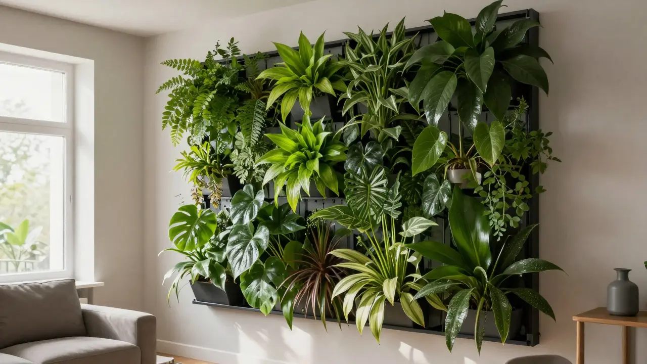 Zelené stěny v interiéru: jak vybrat živý panel a správně o něj pečovat