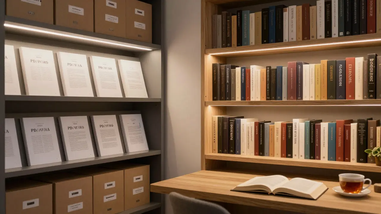 Knihovna v pracovně: jak vytvořit archiv a display, které fungují