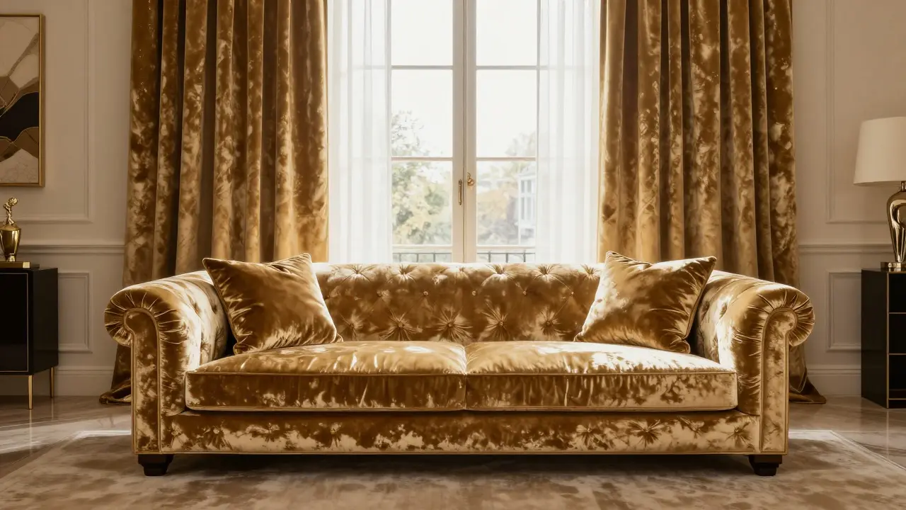 Glamour styl v interiéru: Jak kombinovat mosaz, samet a lesk pro luxusní vzhled