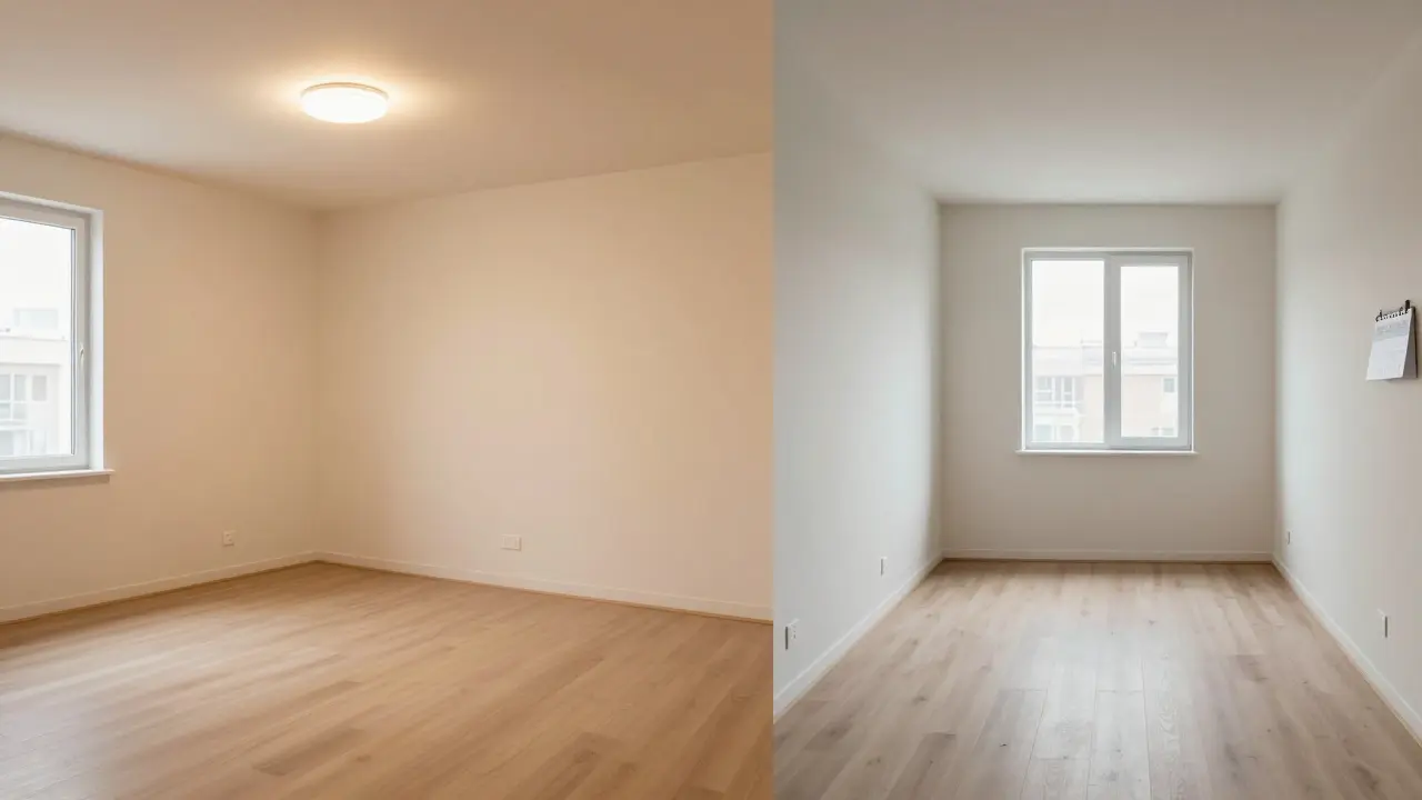 Srovnání prázdného bytu pro koncové uživatele a obsazeného bytu pro investory