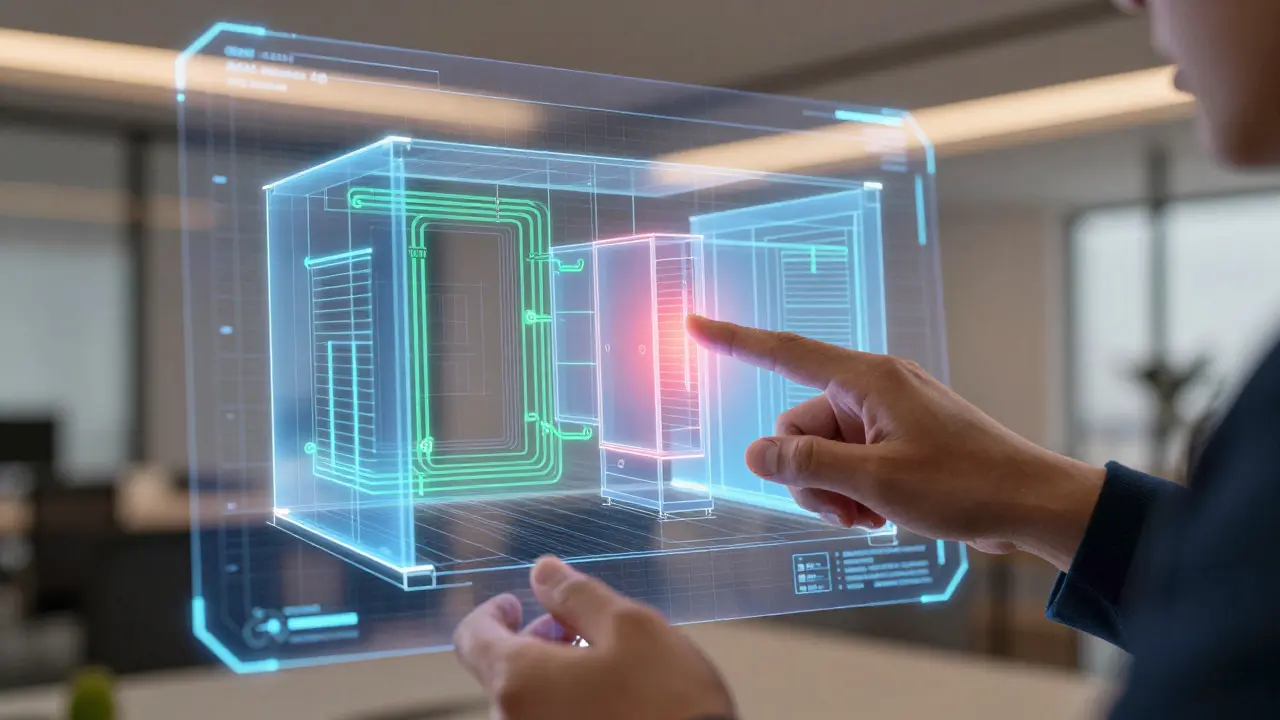 Architekt používá BIM technologii k detekci konfliktů ve 3D modelu