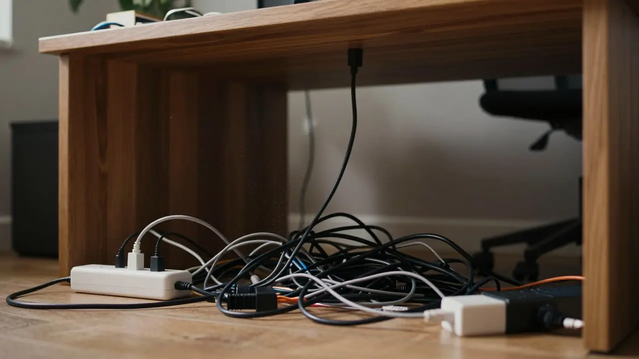 Jak efektivně organizovat kabely pod stolem v home office: Kompletní průvodce