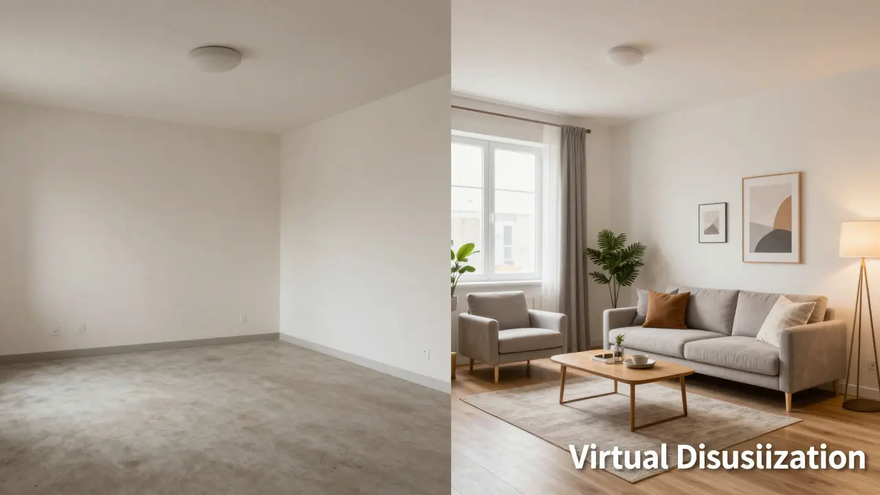 Porovnání prázdného bytu a virtuálně zařízené verze