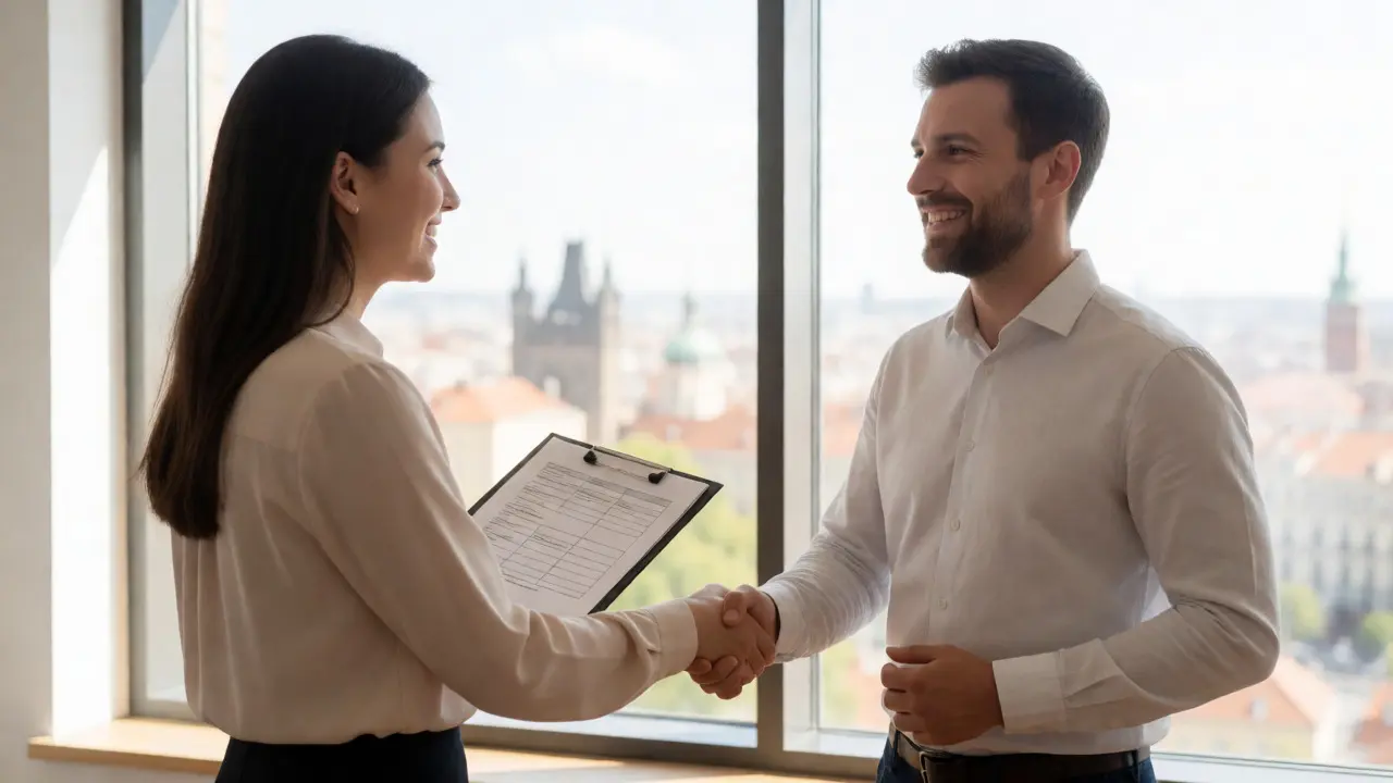 Úspěšné jednání s hypotečním poradcem v moderní kanceláři